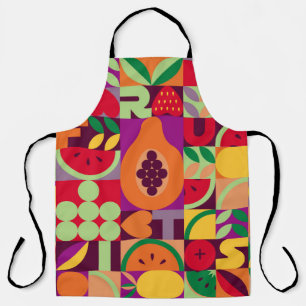 Vintage retro fruit vintage seamless pattern. Abst Apron