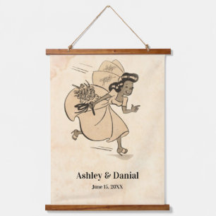 Vintage Retro Funny Bride Dress Classic Wedding Hanging Tapestry