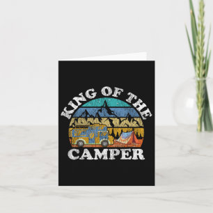 Vintage Retro Funny Camping Tee King Of The Camper Card