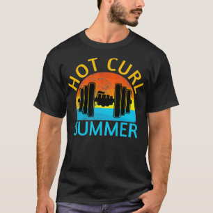 Vintage Retro Funny Fitness Gym Workout Hot Curl S T-Shirt