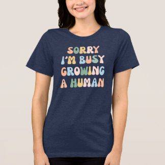 Vintage Retro Funny Humour Pregnancy Words Sayings Tri-Blend Shirt