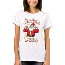 Vintage Retro Funny Santa Flexing Christmas Deals