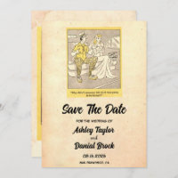Vintage Retro Funny Sarcasm Wedding Save the Date