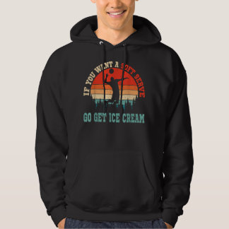 Vintage Retro Funny Soft Serve Ice Cream Volleybal Hoodie