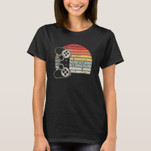 Vintage Retro Gamer Heartbeat Video Games Gaming E T-Shirt