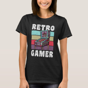 Vintage Retro Gamer Pinball Machine T-Shirt
