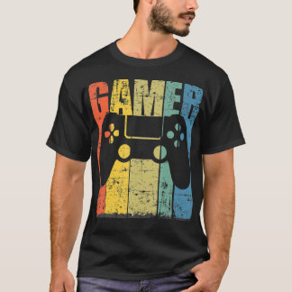 Vintage Retro Gamer Video Game For Boys Kids Teens T-Shirt