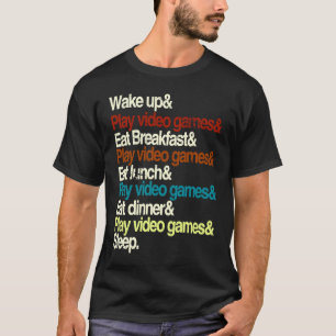 Vintage Retro Gamer Video Game Player Boys Teens T-Shirt