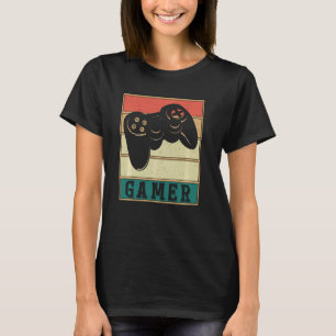 Vintage Retro Gamer Video Game Player T-Shirt