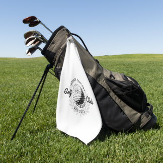 Vintage Retro Golf Club Ball Emblem - Classic Athl Towel