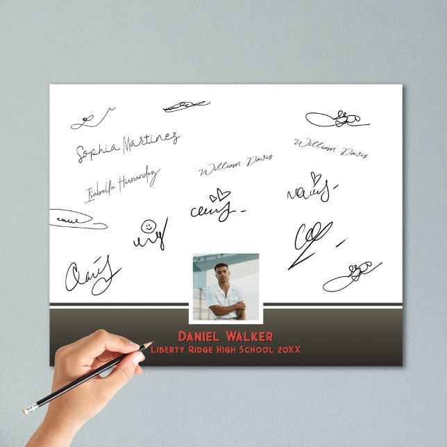 Vintage Retro Graduation Party Signing Guest Photo Print (Creator Uploaded)