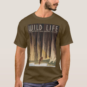 Vintage Retro Grand Wild Life National Park T-Shirt