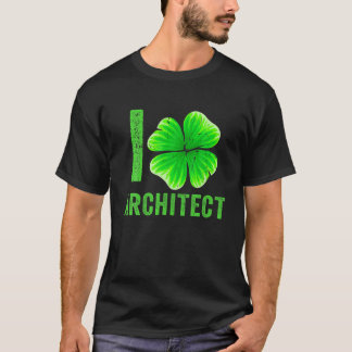 Vintage Retro Green Irish I Love Architect St.Patr T-Shirt