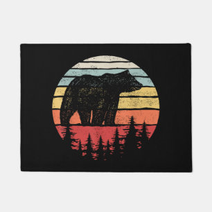 Vintage Retro Grizzly Bear Doormat