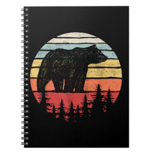 Vintage Retro Grizzly Bear Notebook