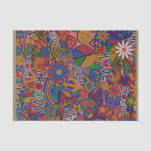 Vintage Retro Groovy 60's Sixties Birthday Party Tissue Paper