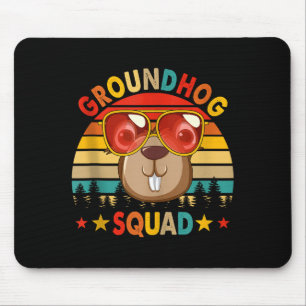 Vintage Retro Groundhog Funny Squad Groundhog Sung Mouse Mat
