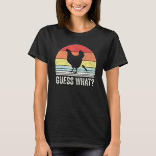 Vintage Retro Guess What Chicken Butt Chicken Farm T-Shirt