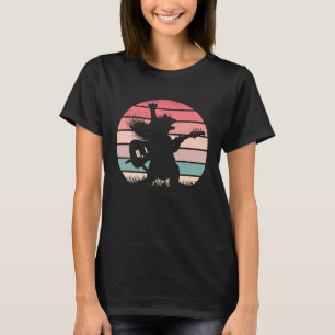 Vintage retro guitar cat skirt T-Shirt