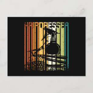 Vintage Retro Hairdresser Postcard