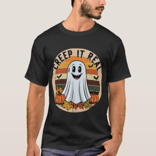 Vintage Retro Halloween Ghost "Creep It Real" ! T-Shirt