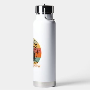 Vintage Retro Halloween Happy Haunting Witches Water Bottle