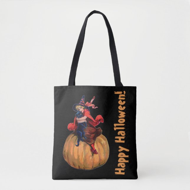 Vintage/Retro Halloween Tote Bag (Front)