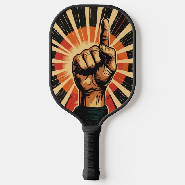 Vintage Retro Hand  Pickleball Paddle (Back)