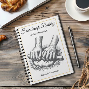 Vintage retro handmade Sourdough baker for bakery Notebook
