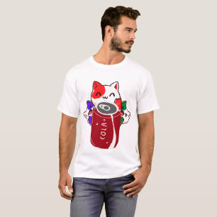 vintage retro happy three cats with cola T-Shirt