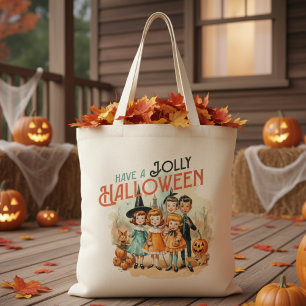 Vintage Retro Have A Jolly Halloween Tote Bag