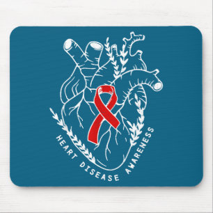 Vintage Retro Heart Disease Awareness Funny  Mouse Mat