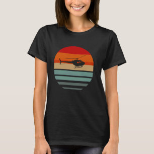 Vintage Retro Helicopter Pilot present Funny Aviat T-Shirt