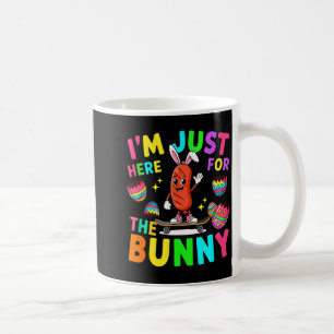 Vintage Retro Here for Bunny Sausage Colourful Coffee Mug