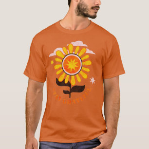 Vintage Retro Hippie Bohemian 70s Stay Grateful Fl T-Shirt
