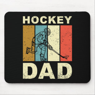 Vintage Retro Hockey Dad Father's Day Mouse Mat