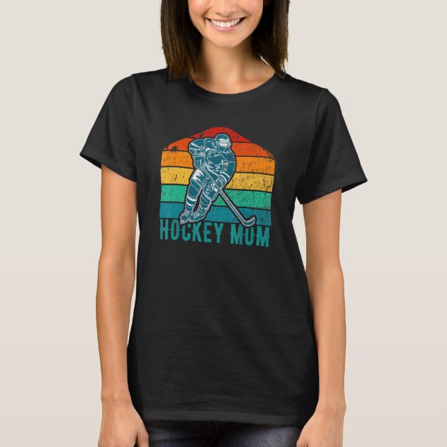 Vintage Retro Hockey Mum T-Shirt (Front)
