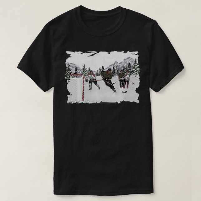 Vintage Retro Hockey  T-Shirt (Design Front)