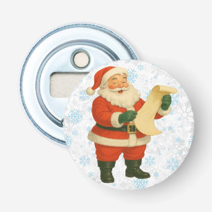 Vintage/retro holly jolly Santa Bottle Opener