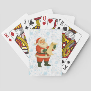 Vintage/retro holly jolly Santa Playing Cards