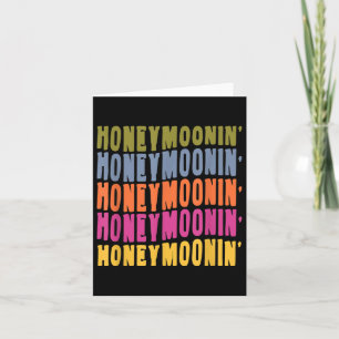 Vintage Retro Honeymoonin Bride Groom Honeymoon Va Card