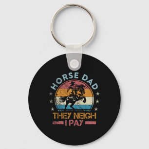 Vintage Retro Horse Dad Key Ring