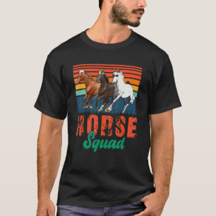 Vintage Retro Horse Squad Three Horses Sunglasses T-Shirt
