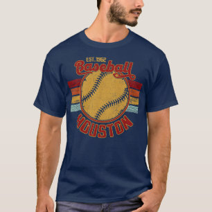Vintage Retro Houston Baseball Est 1962 Baseball L T-Shirt