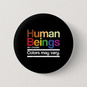 Vintage Retro Human Being 100% Organic Colours May 6 Cm Round Badge