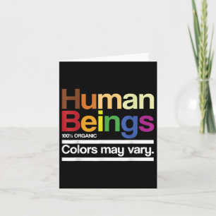 Vintage Retro Human Being 100% Organic Colours May Card
