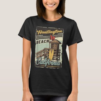 Vintage Retro Huntington Beach California Sunset S T-Shirt