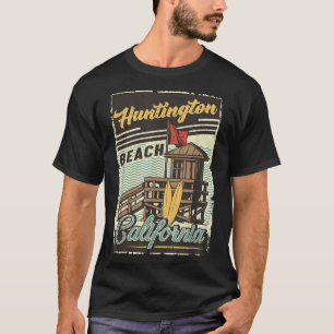 Vintage Retro Huntington Beach California Sunset S T-Shirt