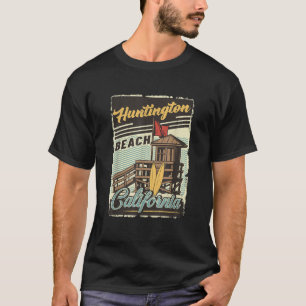 Vintage Retro Huntington Beach California Sunset S T-Shirt