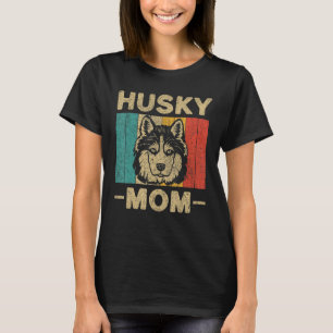 Vintage Retro Husky Mom Dog Owner T-Shirt